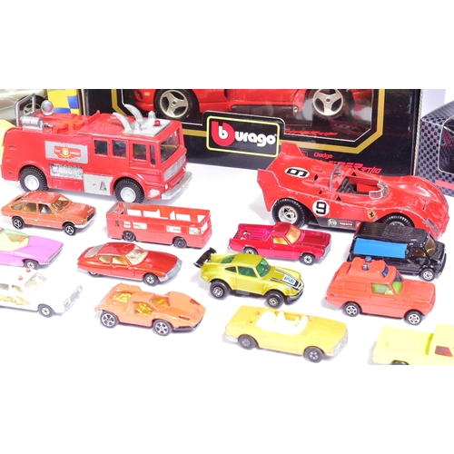 142 - Diecast - a collection of assorted boxed and loose diecast model cars of various scales and makers t... 