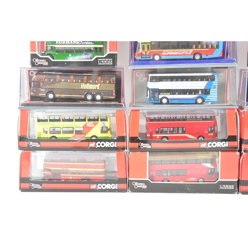 152 - Diecast - a collection of x15 Corgi Original Omnibus 1/76 scale boxed diecast model buses. Various c... 