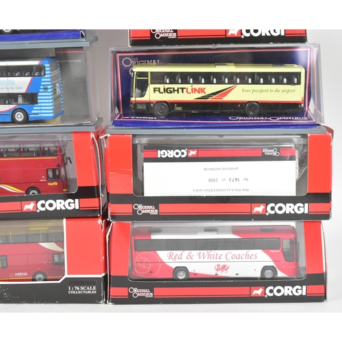 152 - Diecast - a collection of x15 Corgi Original Omnibus 1/76 scale boxed diecast model buses. Various c... 