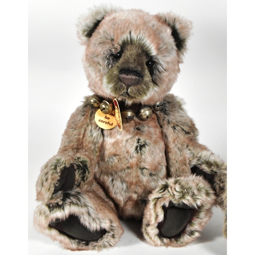 157 - Teddy Bears - x2 original Charlie Bears soft toy teddy bears comprising Mischief and Amy. Both with ... 