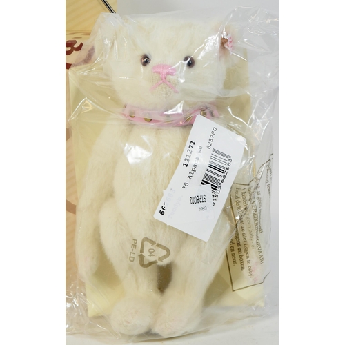 158 - Teddy Bears - a factory sealed German Steiff made soft toy teddy bear No. 662683 Jill the White Alpa... 