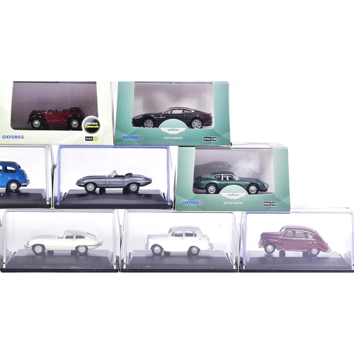 161 - Diecast - a collection of x17 original 1/76 scale Oxford Diecast model cars to include; Aston Martin... 