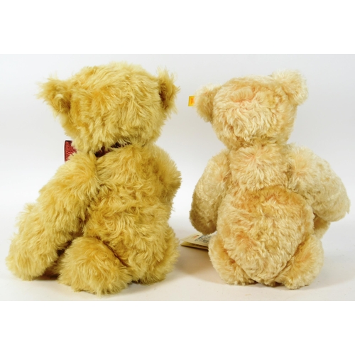 163 - Teddy Bears - x2 original German Steiff made soft toy teddy bears with growlers comprising 670374 an... 