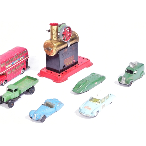 169 - A collection of vintage Dinky Toys and Corgi Toys diecast models and x2 stationary steam engine mode... 