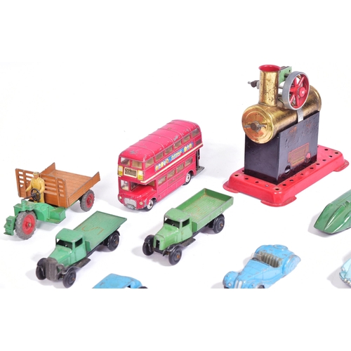 169 - A collection of vintage Dinky Toys and Corgi Toys diecast models and x2 stationary steam engine mode... 