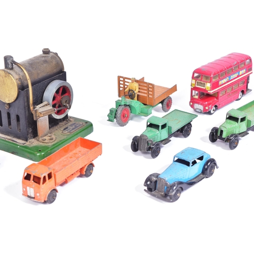 169 - A collection of vintage Dinky Toys and Corgi Toys diecast models and x2 stationary steam engine mode... 