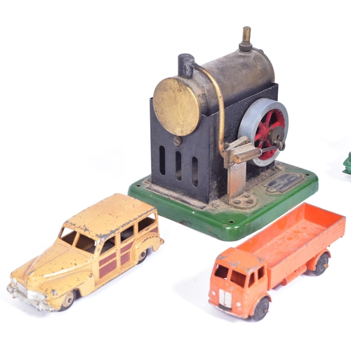 169 - A collection of vintage Dinky Toys and Corgi Toys diecast models and x2 stationary steam engine mode... 