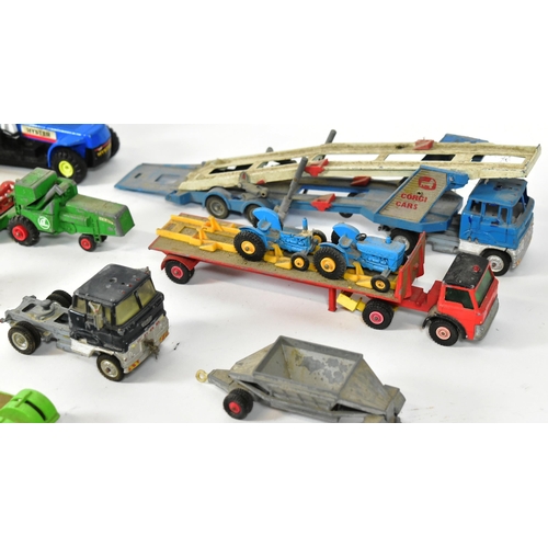 176 - Diecast - a collection of assorted vintage diecast model cars and haulage vehicles. Largely Corgi Ma... 