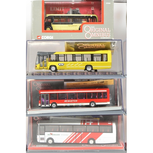 181 - Diecast - a collection of x15 Corgi Original Omnibus 1/76 scale boxed diecast model buses. Various c... 