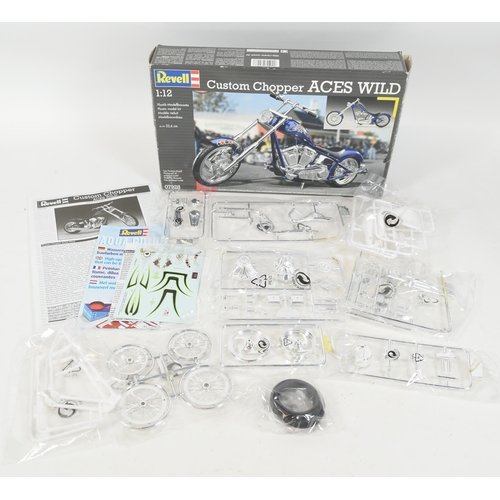 197 - Model Kits - x2 original Revell made plastic model kits comprising 1/12 scale Custom Chopper Aces Wi... 