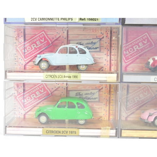 199 - Diecast - a collection of 10 vintage Norev made 1/43 scale boxed diecast model Citroen cars. Boxed m... 