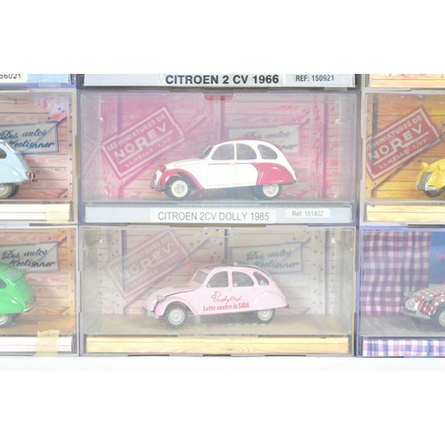 199 - Diecast - a collection of 10 vintage Norev made 1/43 scale boxed diecast model Citroen cars. Boxed m... 