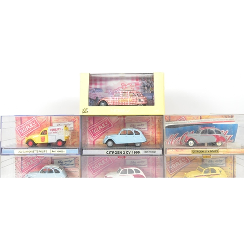 199 - Diecast - a collection of 10 vintage Norev made 1/43 scale boxed diecast model Citroen cars. Boxed m... 