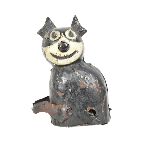 2 - An early 20th century believed c1920s litho-printed tin clockwork toy of Felix The Cat. When wound, ... 