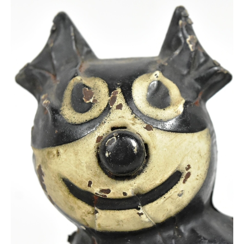 2 - An early 20th century believed c1920s litho-printed tin clockwork toy of Felix The Cat. When wound, ... 