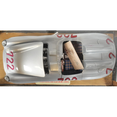 212 - Diecast - a 1/18 scale Burago diecast model of Stirling Moss's 1955 Mercedes-Benz 300 SLR M.M car wi... 