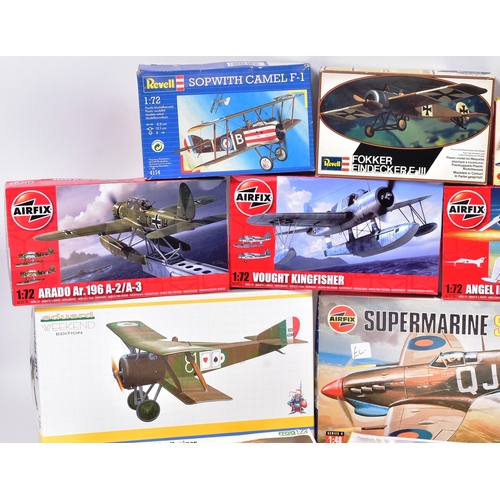 239 - Model Kits - a collection of assorted plastic model kits of aviation interest; Airfix 1/48 scale Sup... 