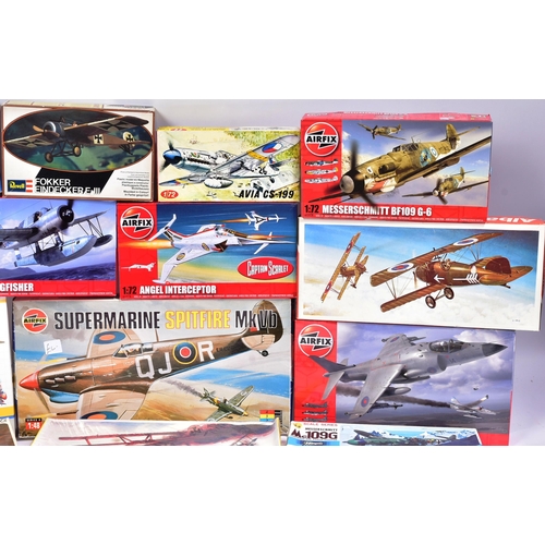 239 - Model Kits - a collection of assorted plastic model kits of aviation interest; Airfix 1/48 scale Sup... 