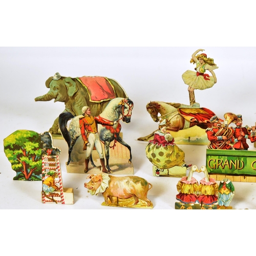 25 - A collection of early 20th Century circa 1920s cardboard / papercraft display toys of Circus and Far... 