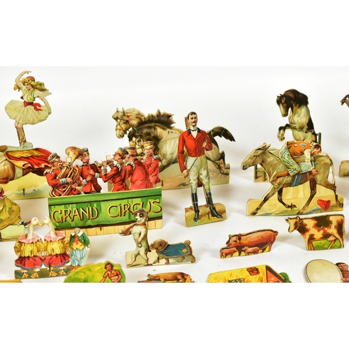 25 - A collection of early 20th Century circa 1920s cardboard / papercraft display toys of Circus and Far... 