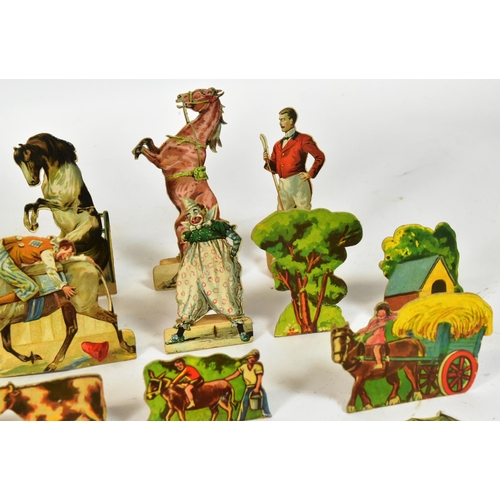 25 - A collection of early 20th Century circa 1920s cardboard / papercraft display toys of Circus and Far... 