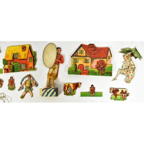 25 - A collection of early 20th Century circa 1920s cardboard / papercraft display toys of Circus and Far... 