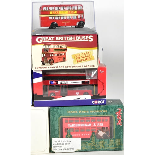 371 - Diecast - a collection of boxed diecast models of Bus and Tram interest to include; Corgi, Siku, Hon... 