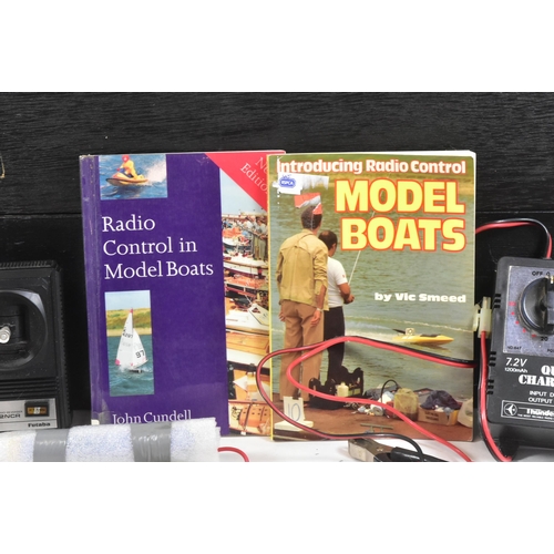 45 - Model Boat - a scratch built hand made model RC Radio Control model boat / motor cruiser. Wooden con... 