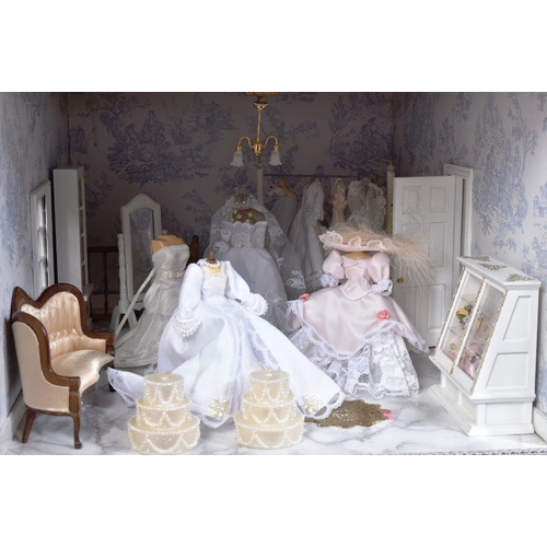 50 - Doll's House / Shop - Bridal Shop - a 20th century doll's house in the manner of a Bridal shop. Two ... 