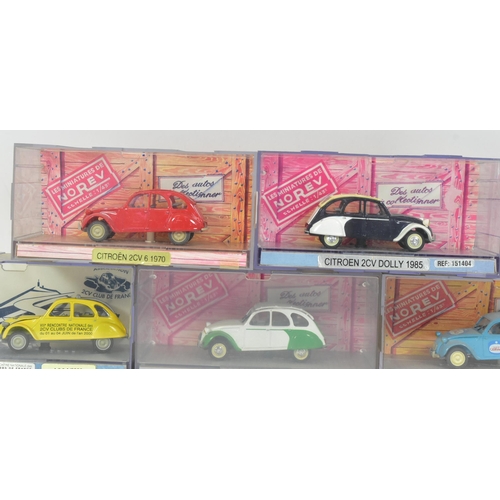 58 - Diecast - a collection of x8 vintage Norev made 1/43 scale boxed diecast model Citroen cars. Boxed m... 