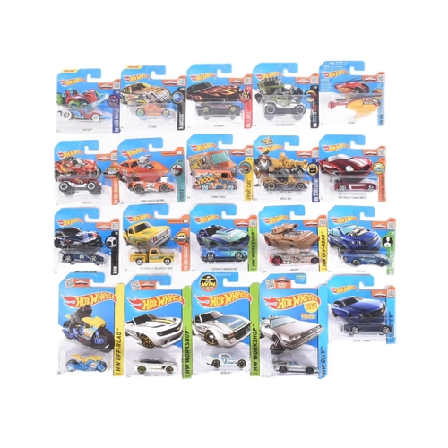 62 - Hot Wheels - Mattel - a collection of x20 assorted 2010s Mattel made HotWheels carded diecast models... 