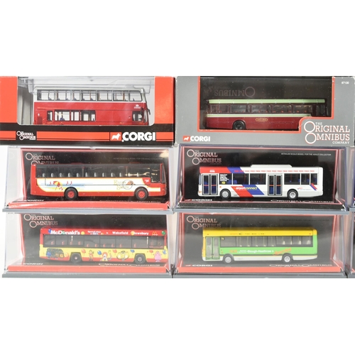 63 - Diecast - a collection of x15 Corgi Original Omnibus 1/76 scale boxed diecast model buses. Various c... 