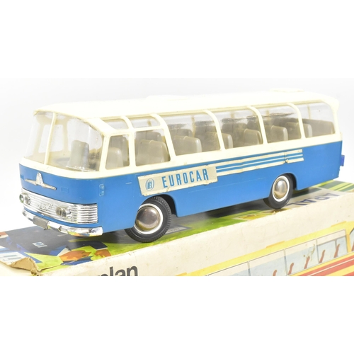 68 - An original vintage Rex (West German) made friction motor single deck Neoplan Eurocar model bus with... 