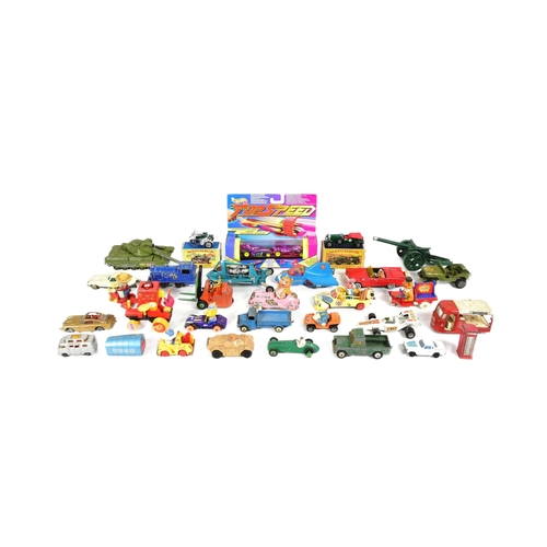 73 - Diecast - a collection of assorted vintage diecast model cars. Largely Dinky Toys and Cori Toys of T... 