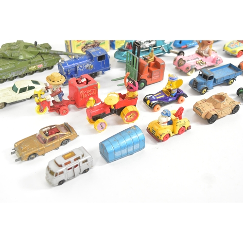 73 - Diecast - a collection of assorted vintage diecast model cars. Largely Dinky Toys and Cori Toys of T... 