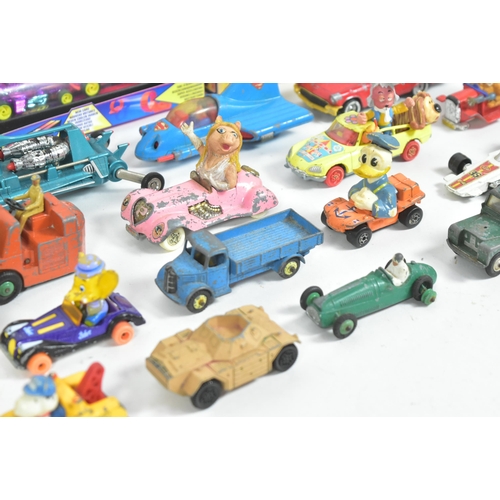 73 - Diecast - a collection of assorted vintage diecast model cars. Largely Dinky Toys and Cori Toys of T... 