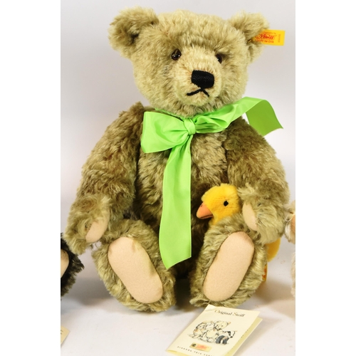 77 - Teddy Bears - a collection of x3 German Steiff made soft toy teddy bears comprising 654466 Spring Be... 