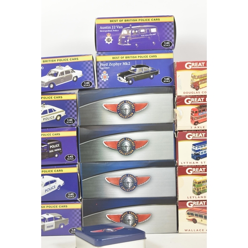 83 - Diecast - a collection of Atlas Edition boxed diecast models comprising Classic Coaches, British Pol... 