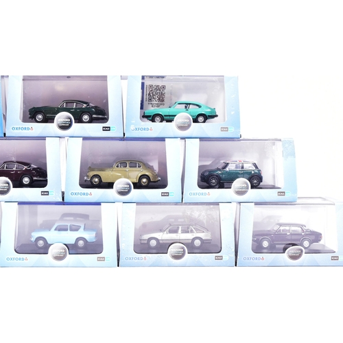 84 - Diecast - a collection of x15 original 1/76 scale Oxford Diecast model cars to include; Morris 6 MS,... 