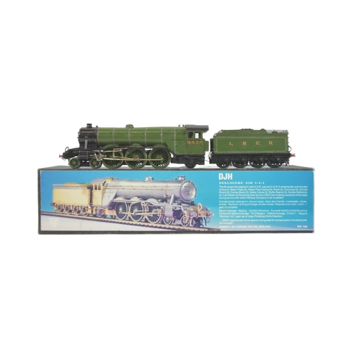 91 - Model Railway - a kit built DJH made OO gauge model railway trainset locomotive LNER 4-6-2 engine. H... 