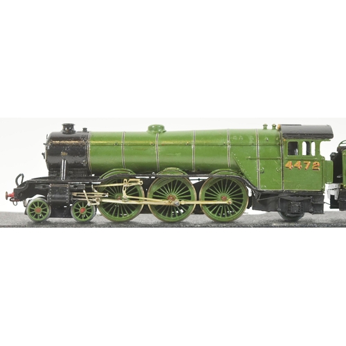 91 - Model Railway - a kit built DJH made OO gauge model railway trainset locomotive LNER 4-6-2 engine. H... 