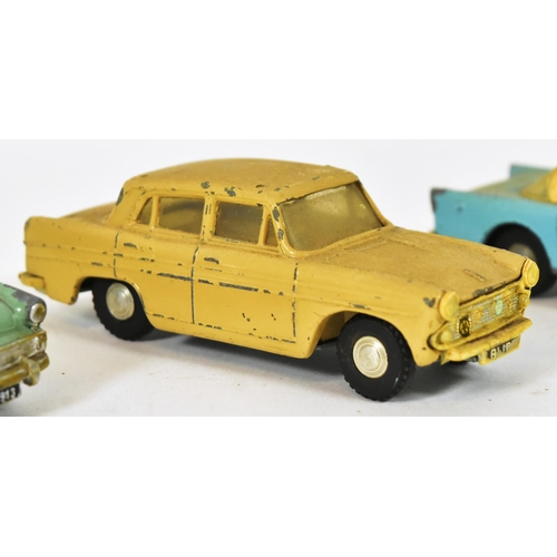 92 - A collection of x3 vintage Triang / Tri-ang Spot On 1/42 scale diecast model cars comprising Austin ... 