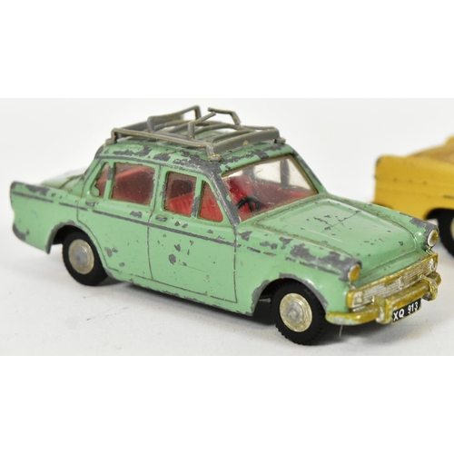 92 - A collection of x3 vintage Triang / Tri-ang Spot On 1/42 scale diecast model cars comprising Austin ... 