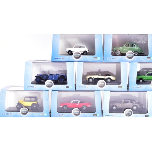 99 - Diecast - a collection of x15 original 1/76 scale Oxford Diecast model cars to include; Triumph Stag... 