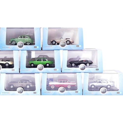 99 - Diecast - a collection of x15 original 1/76 scale Oxford Diecast model cars to include; Triumph Stag... 