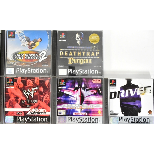 409 - Retro Gaming - a collection of vintage Sony Playstation video game console games to include; GTA Gra... 