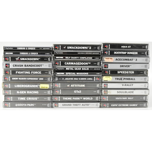 409 - Retro Gaming - a collection of vintage Sony Playstation video game console games to include; GTA Gra... 