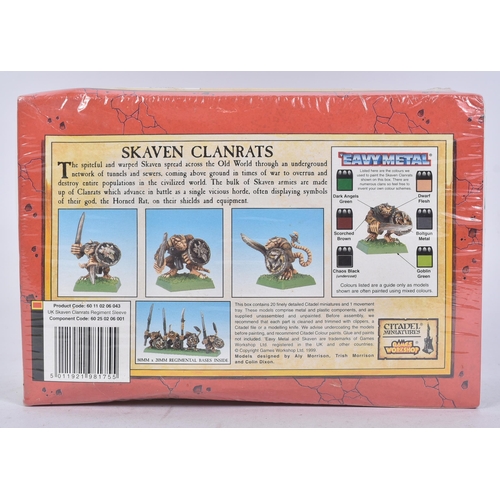 414 - Warhammer - Games Workshop - factory sealed set of Skaven Clanrat Regiment Citadel Miniatures. 'A Co... 