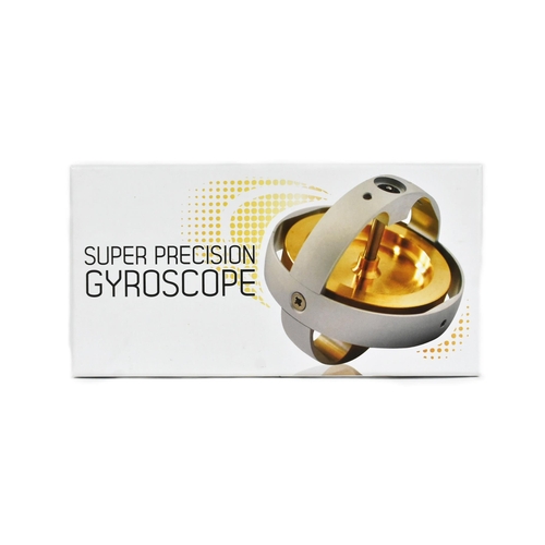 415 - A super precision educational gyroscope with electric starter motor. Brass with a light aluminium fr... 