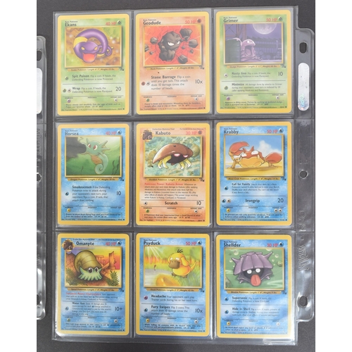 417 - Pokemon Trading Card Game - a very near complete set of 62/62 WOTC Wizards of the Coast Fossil Set t... 